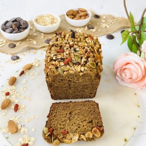 oats and dates granola tea cake