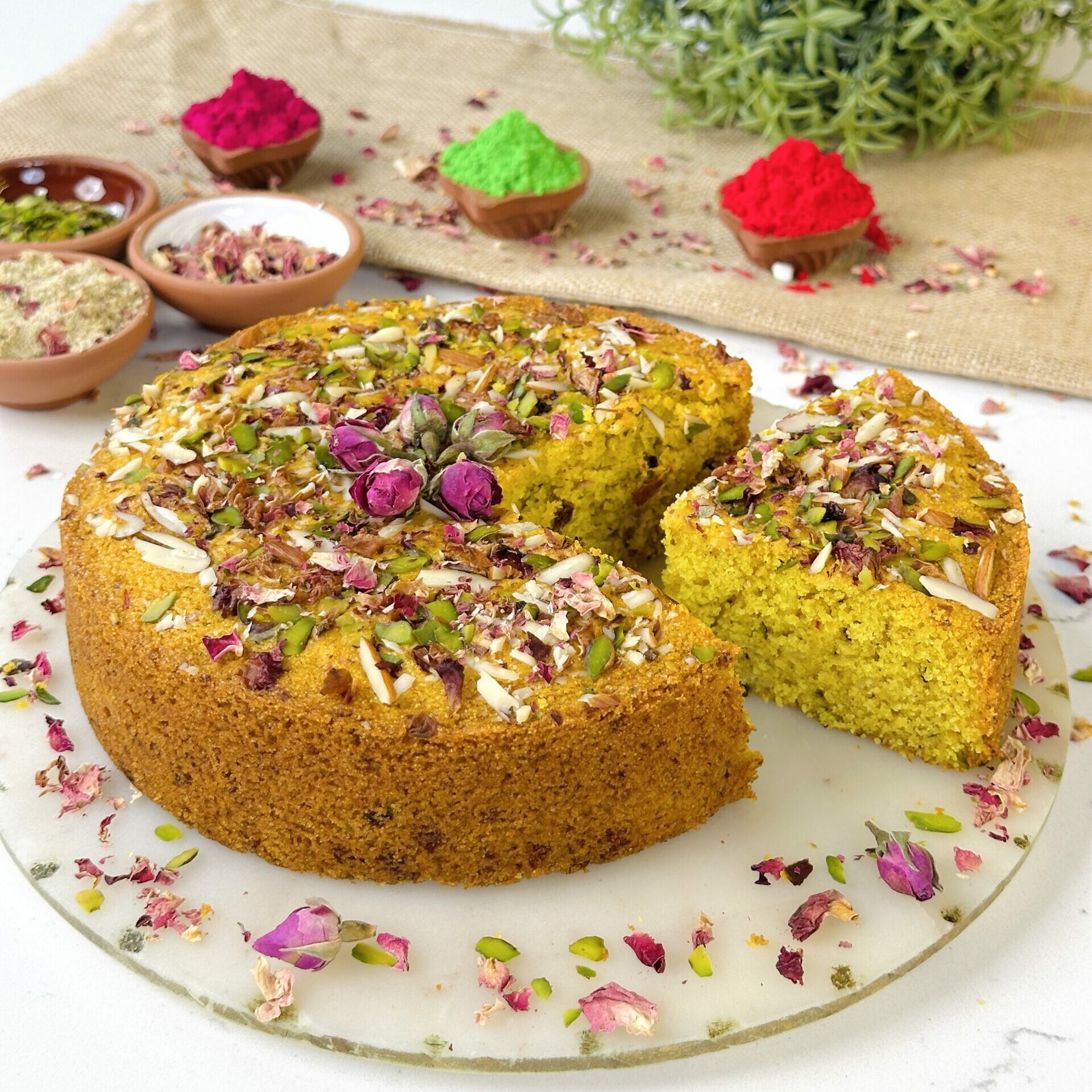 Kesar Barfi Thandai  Mithai Cake Course