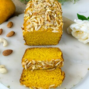 Mango Cream & Nut Cardamom Semolina Cake